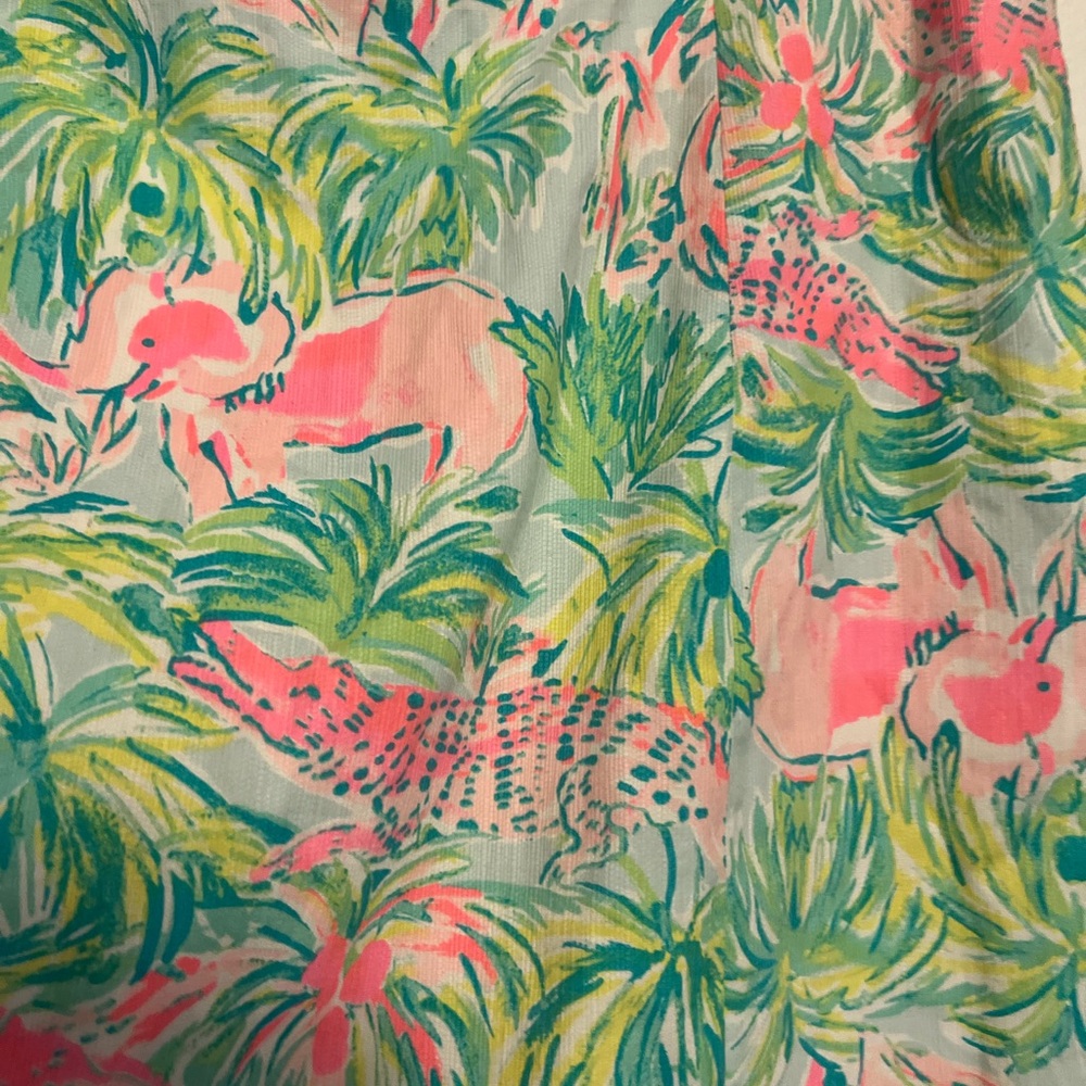 Lilly Pulitzer Pink and Green Tropical Dress shift style - Picture 3 of 4